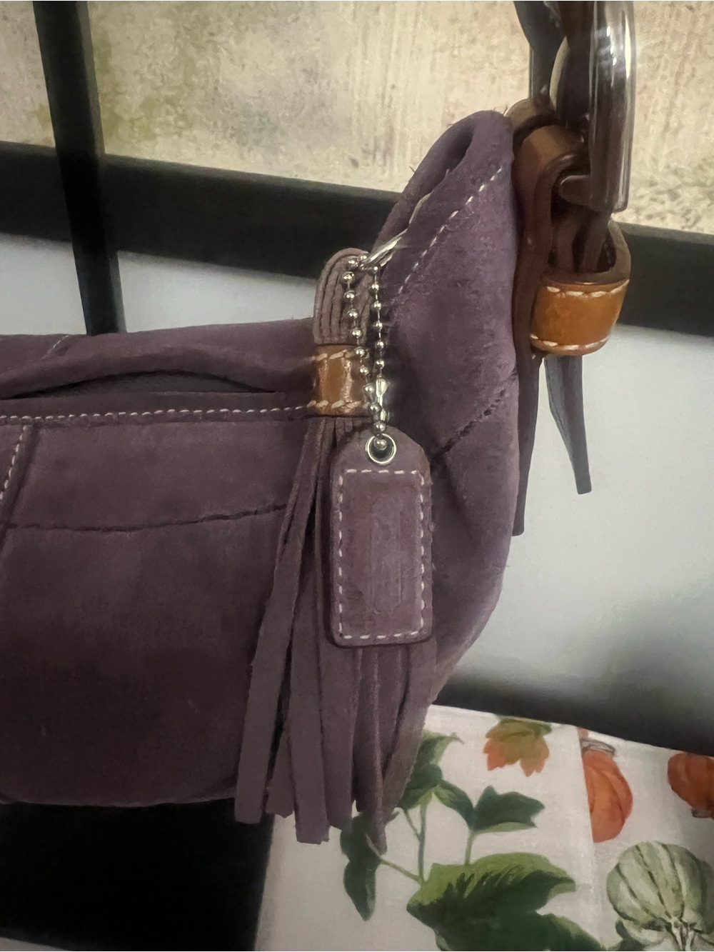 Vintage 2005 Coach Lavender Suede Soho Shoulder Bag with Tassel - Picture 4 of 12